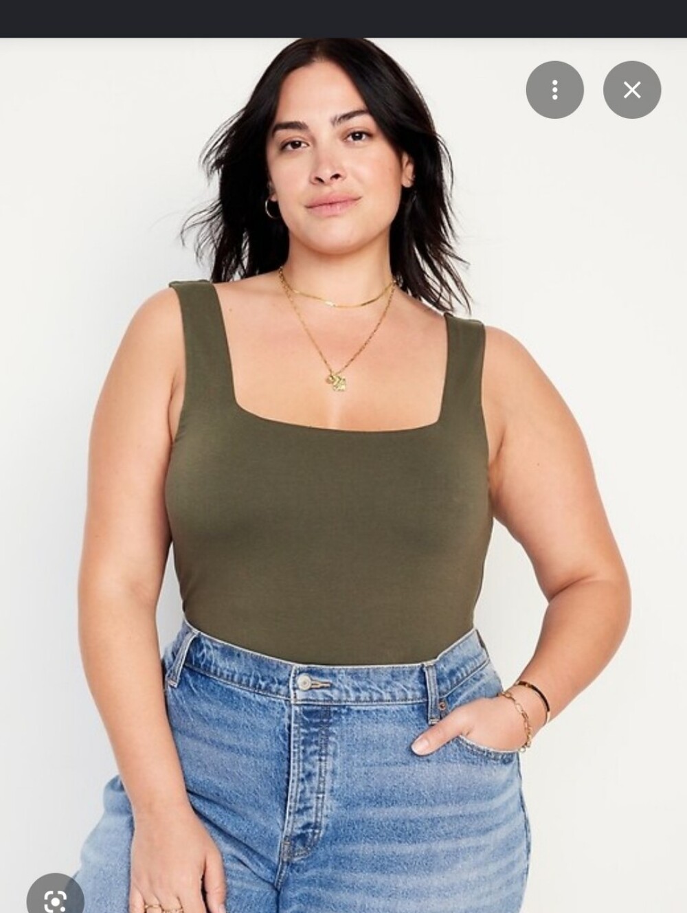 Old Navy Olive Green Tank Bodysuit